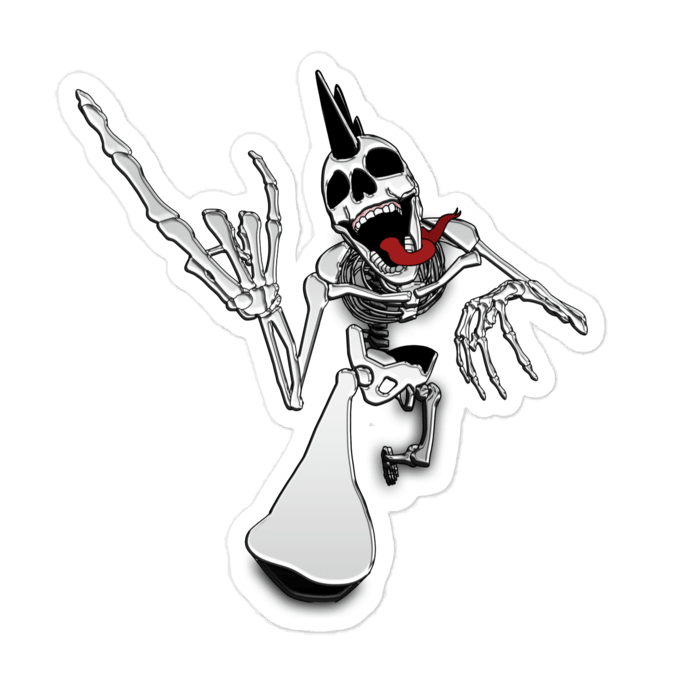 Punk Rock Skeleton Sticker - NeoRebellion