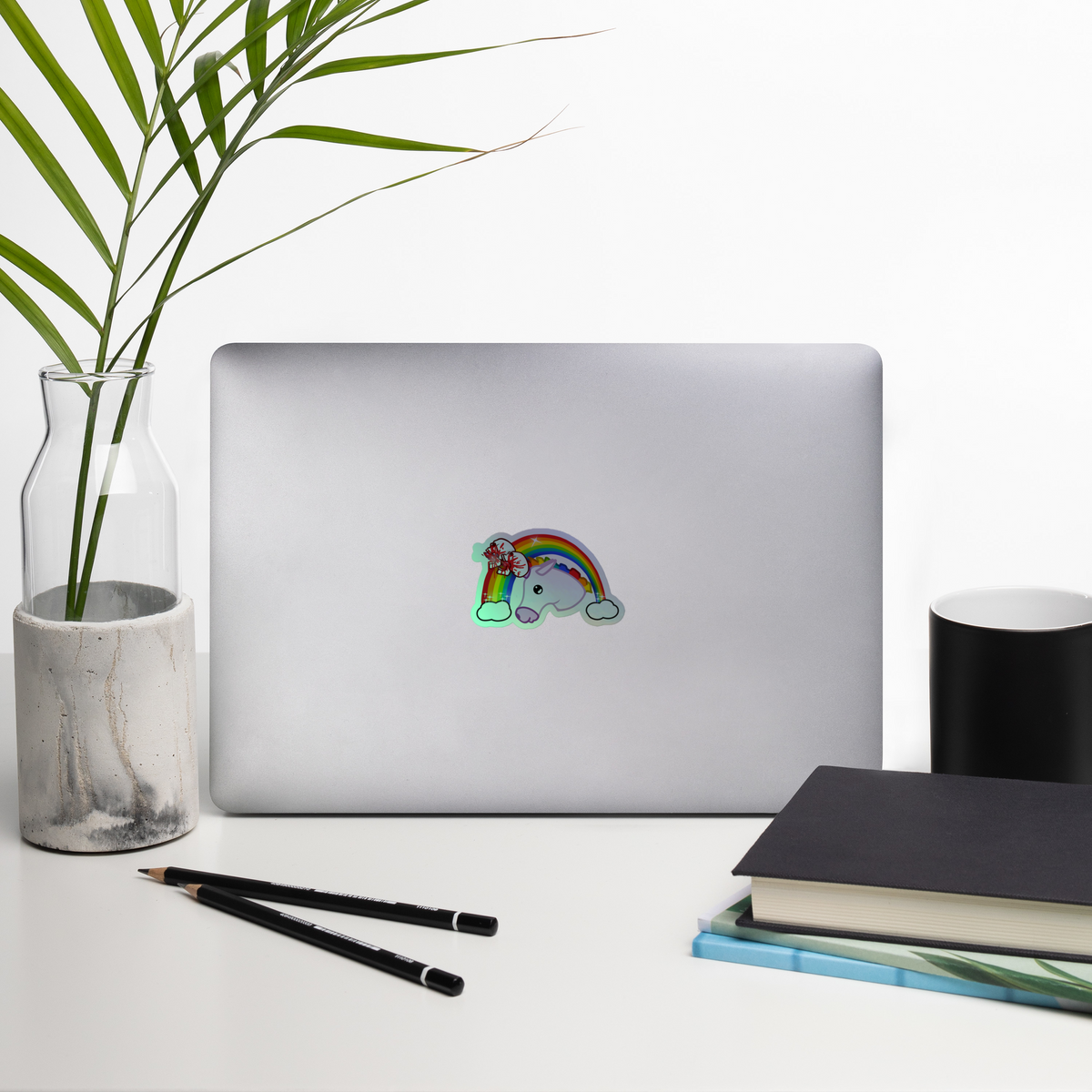 Holographic DOOM-Icorn Sticker