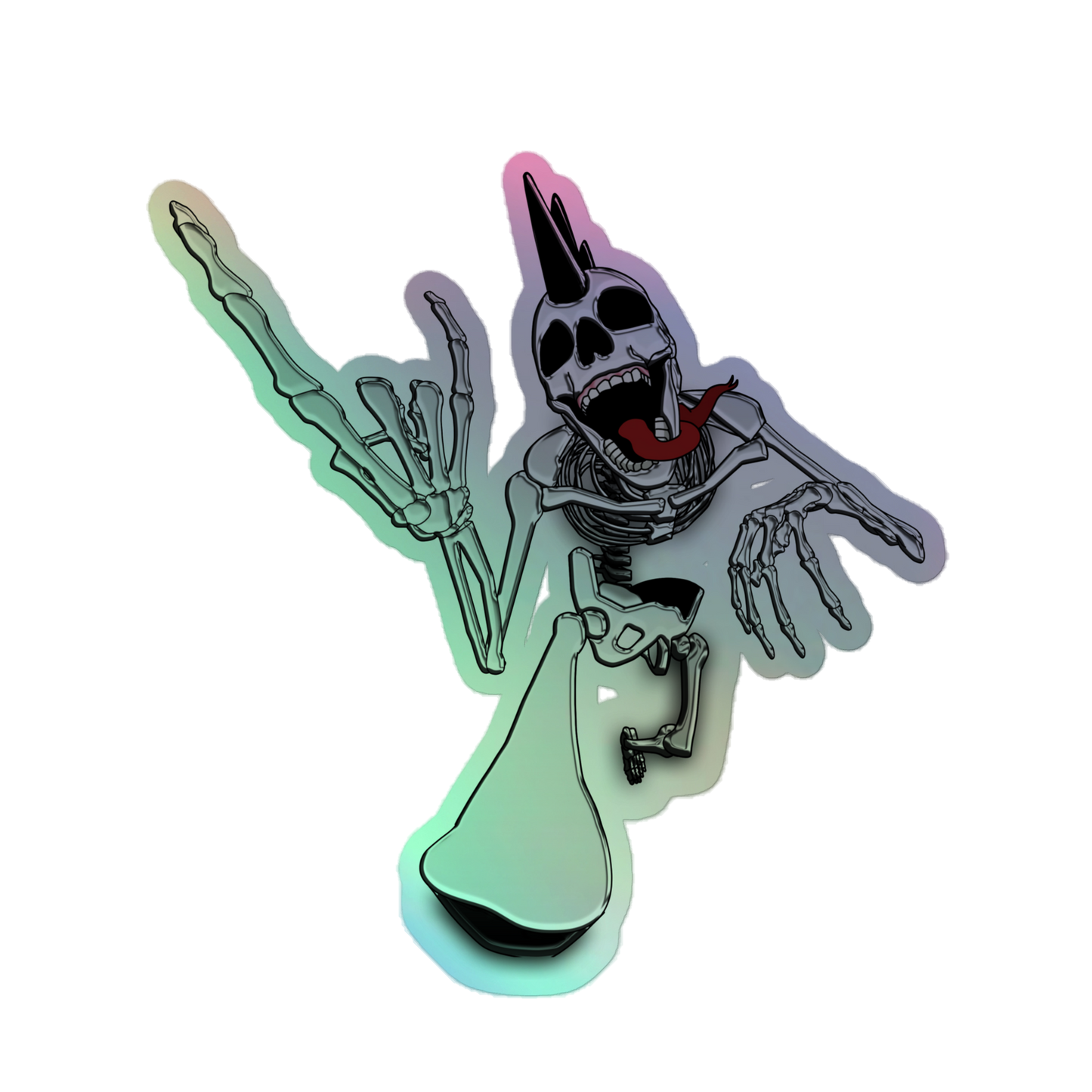 FMC Skeleton Holographic Sticker