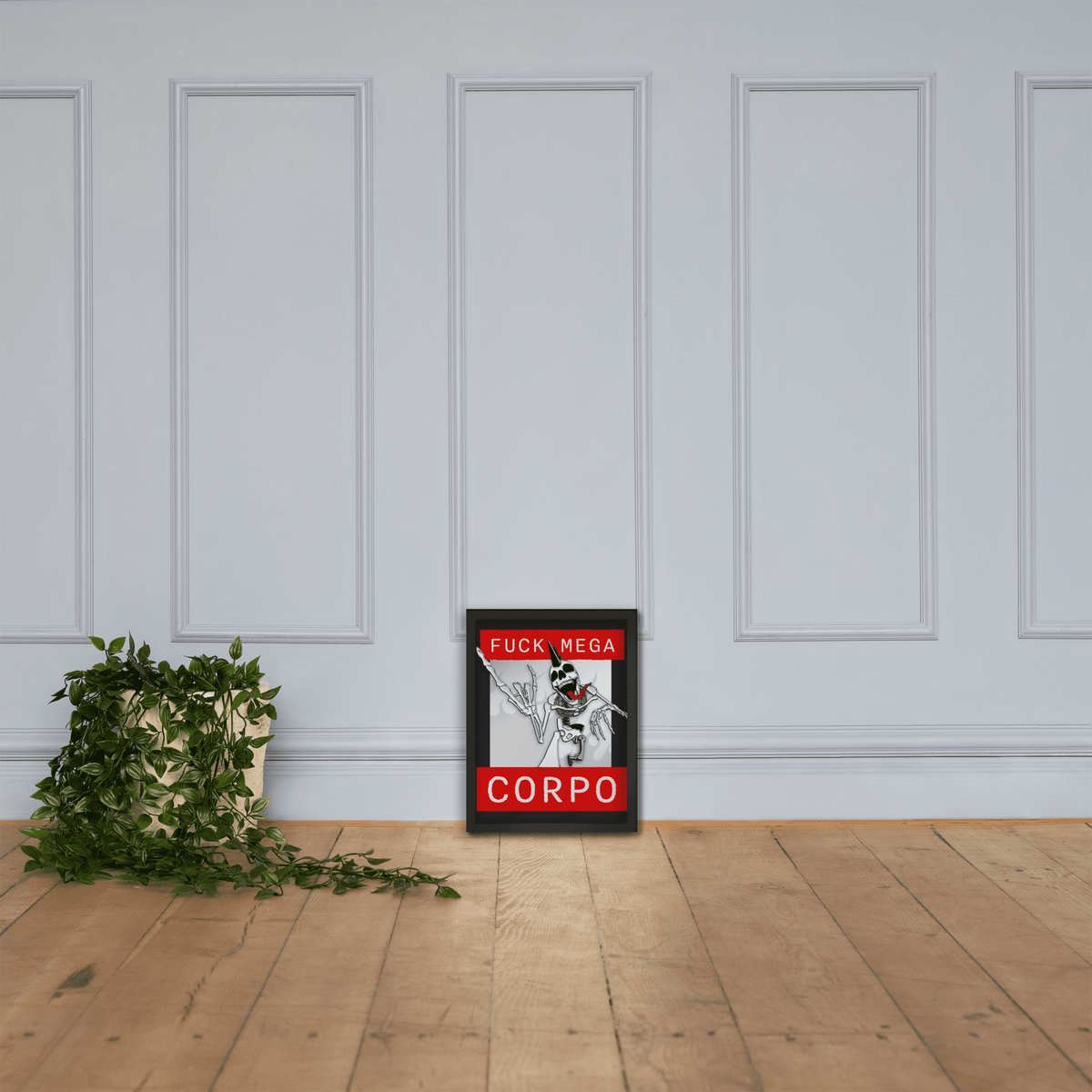 Fuck Mega Corpo Framed Poster - NeoRebellion