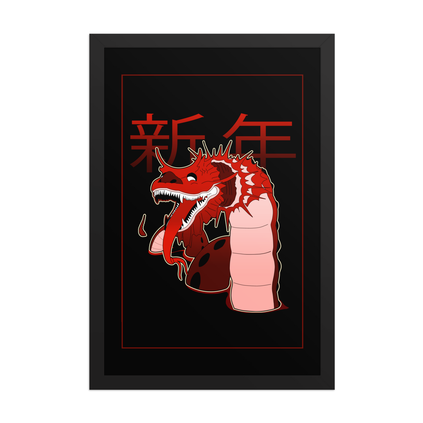 Long Millennium Dragon Framed Poster