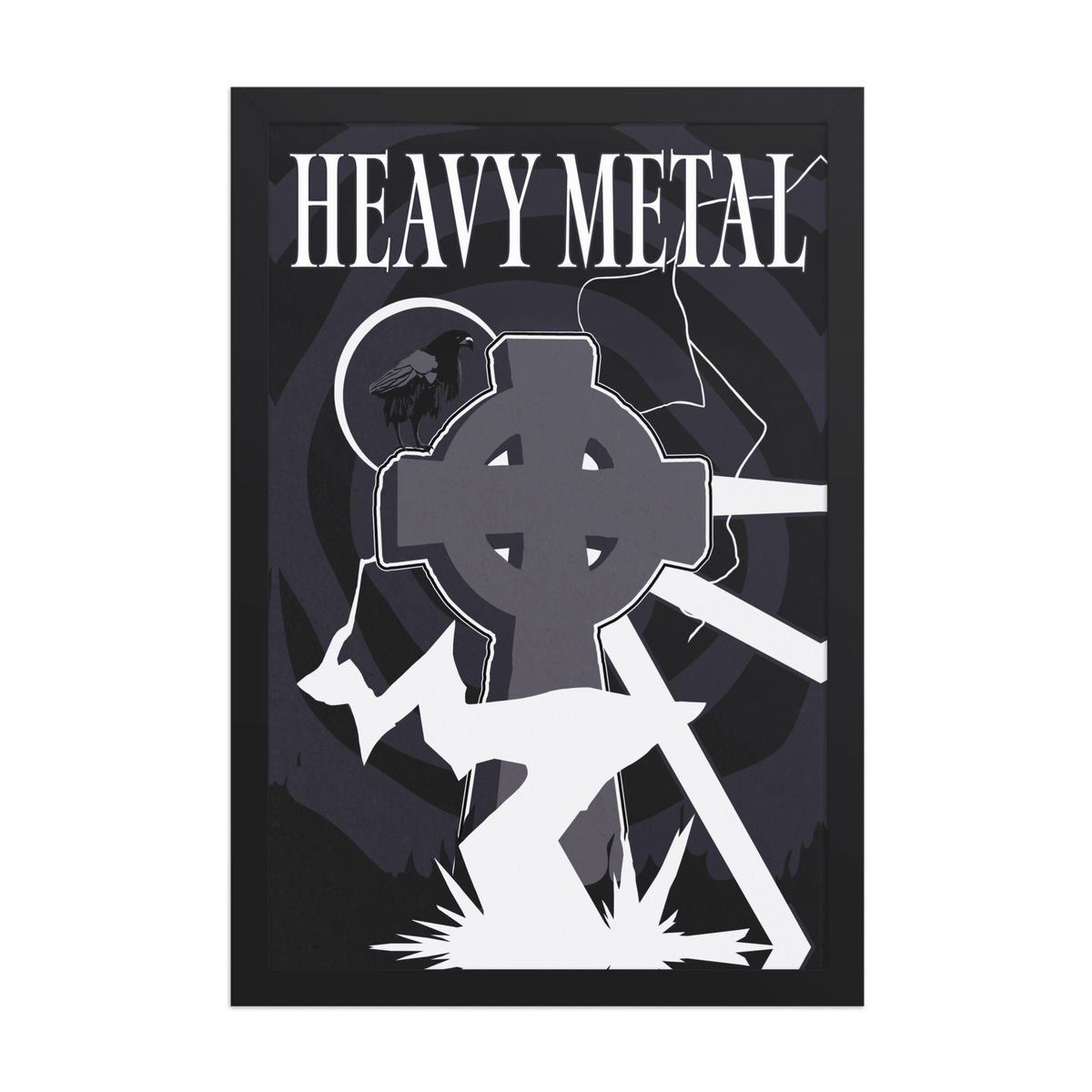 Heavy Metal Indigo Framed Poster - NeoRebellion