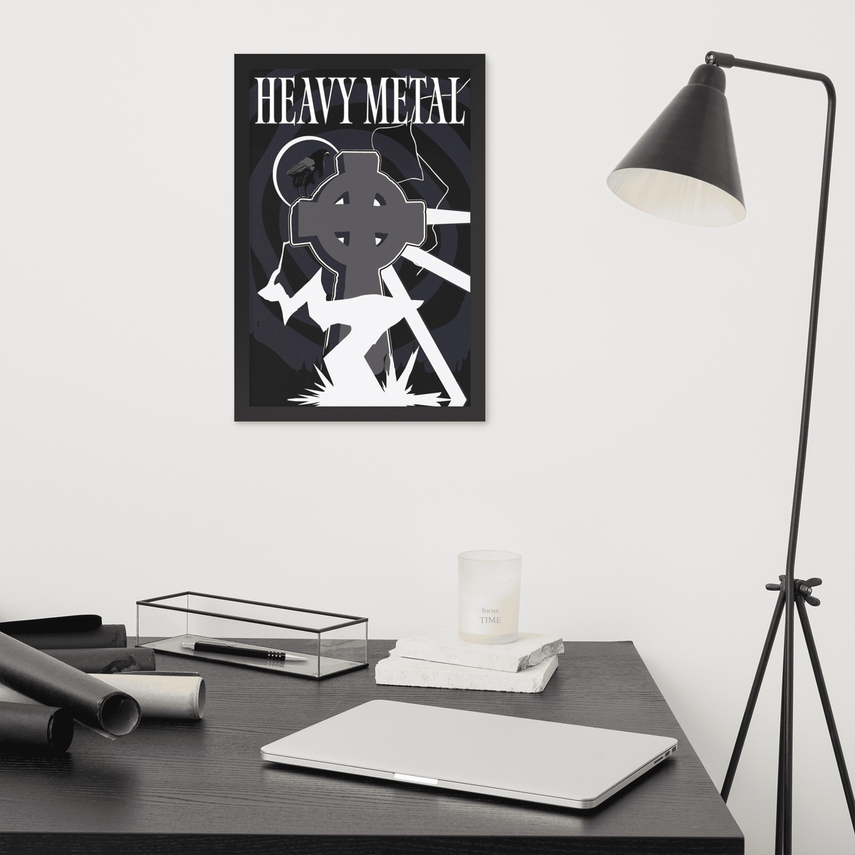 Heavy Metal Indigo Framed Poster - NeoRebellion