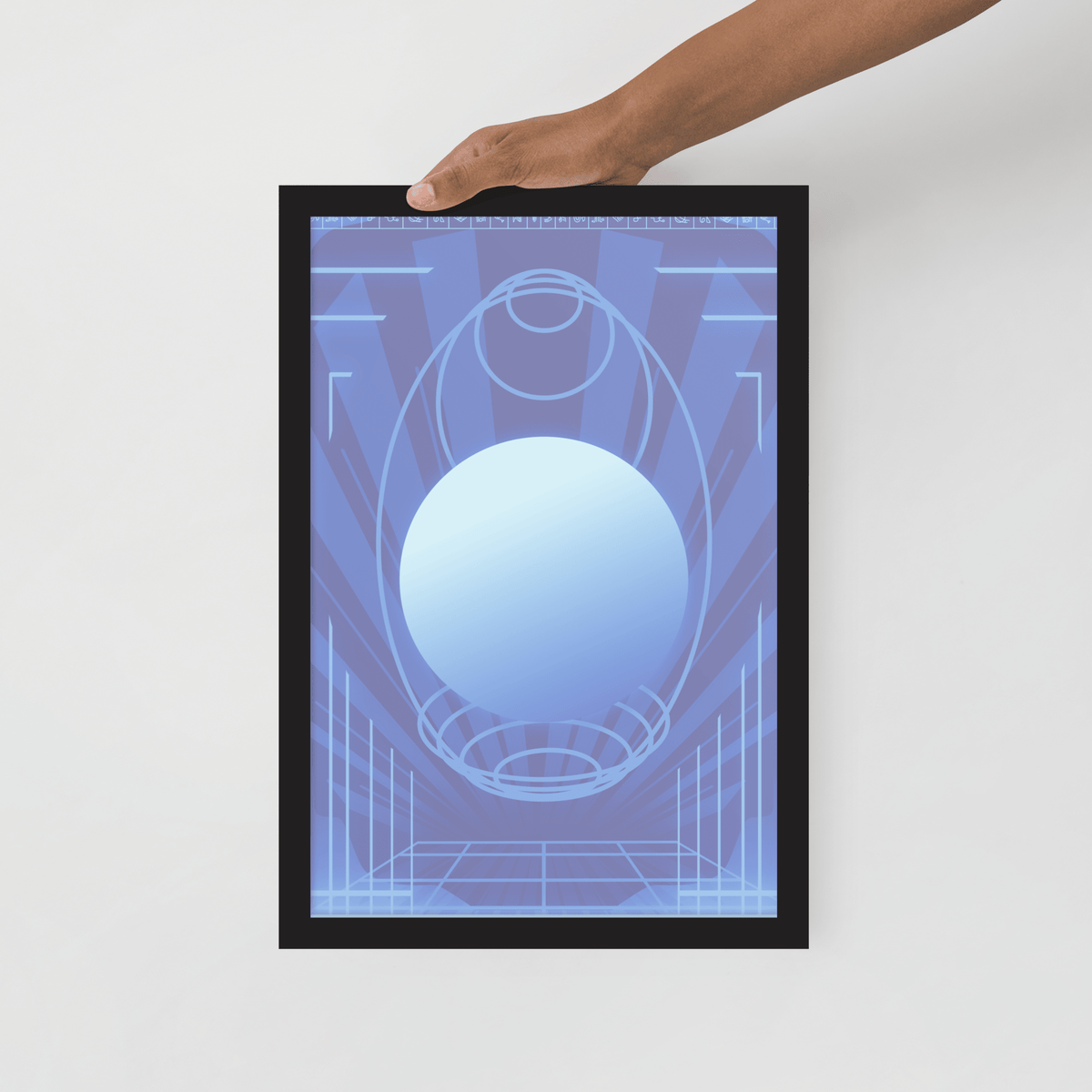 Deep Cyberspace Framed Poster - NeoRebellion