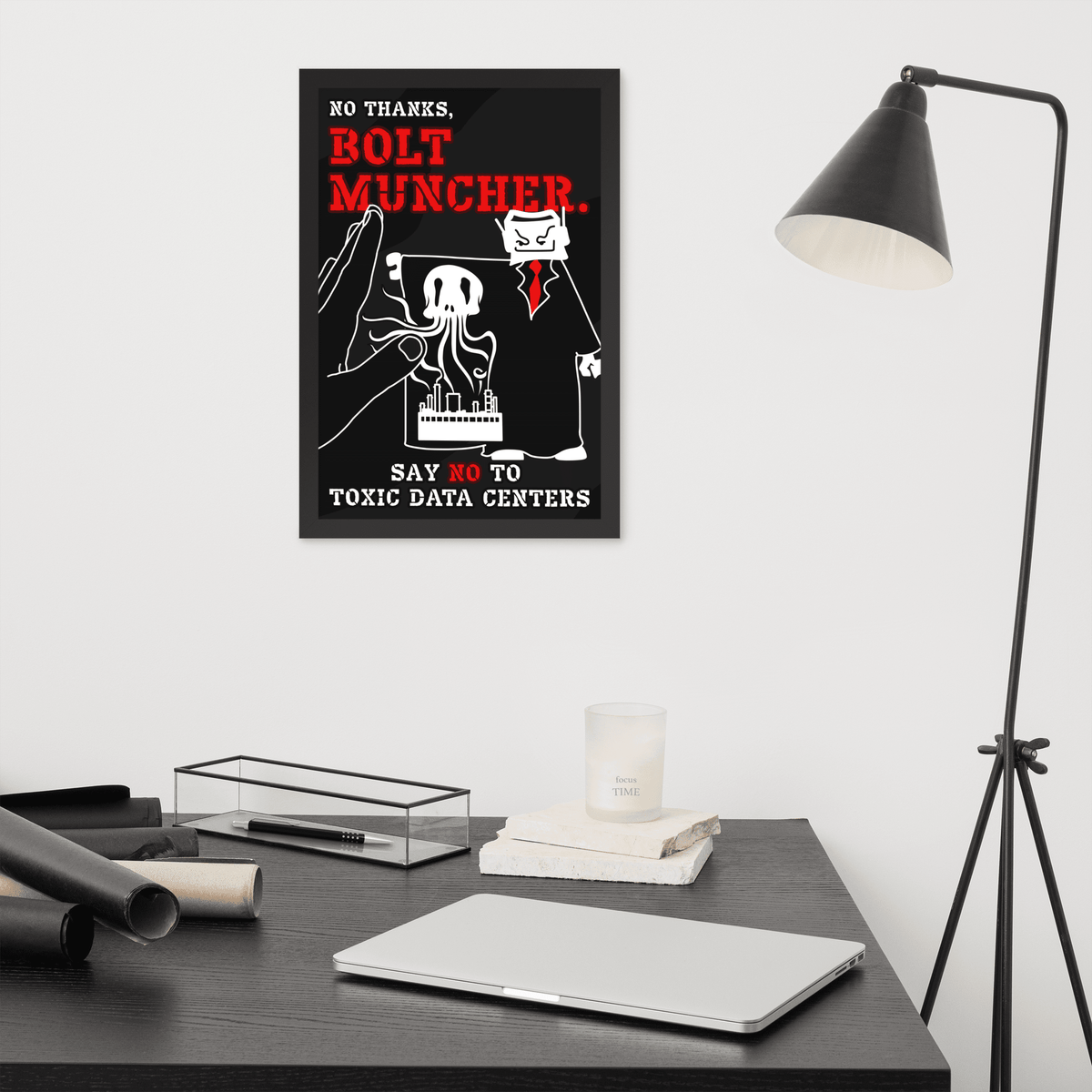 No Thanks, BOLT MUNCHER Framed Poster - NeoRebellion