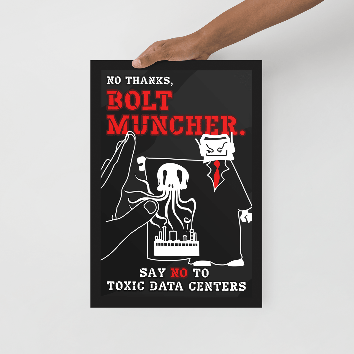 No Thanks, BOLT MUNCHER Framed Poster - NeoRebellion