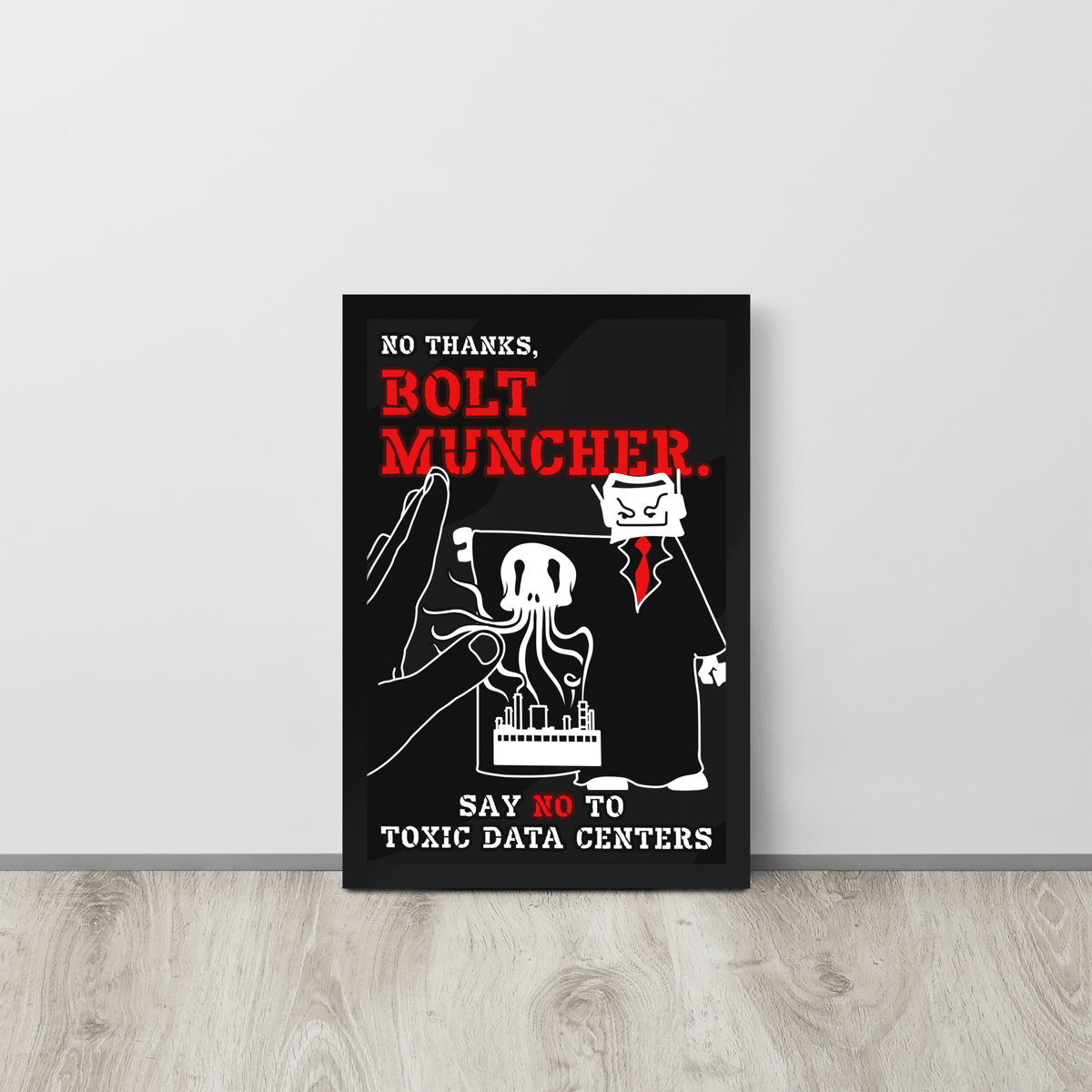 No Thanks, BOLT MUNCHER Framed Poster - NeoRebellion