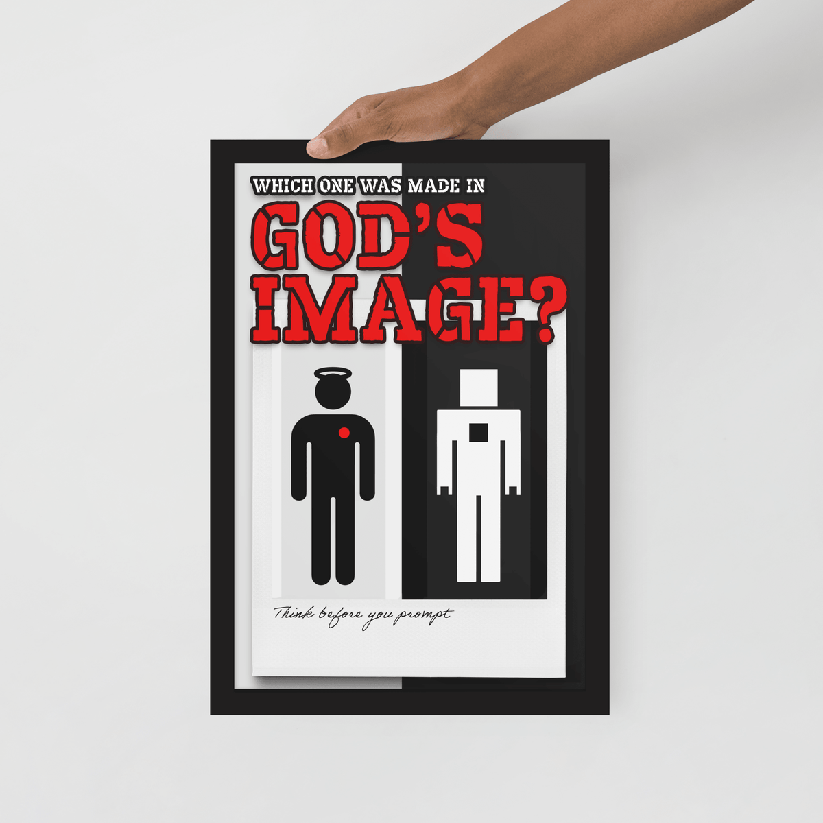 Think Before You Prompt Framed Poster - NeoRebellion