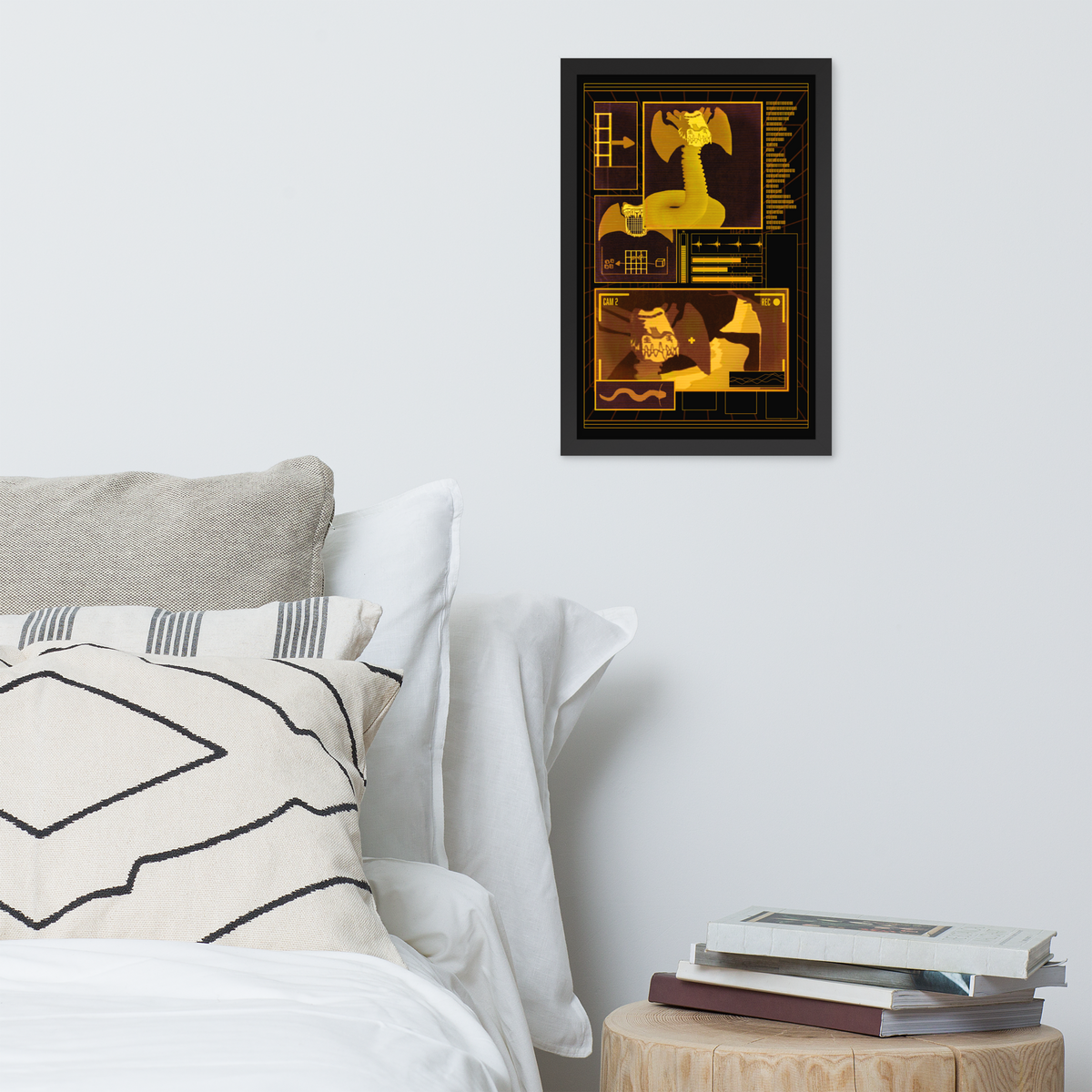 Data Dragon Framed Poster