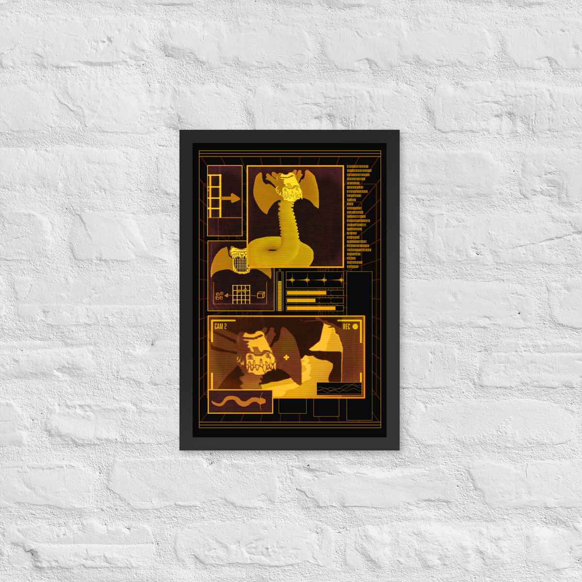 Data Dragon Framed Poster