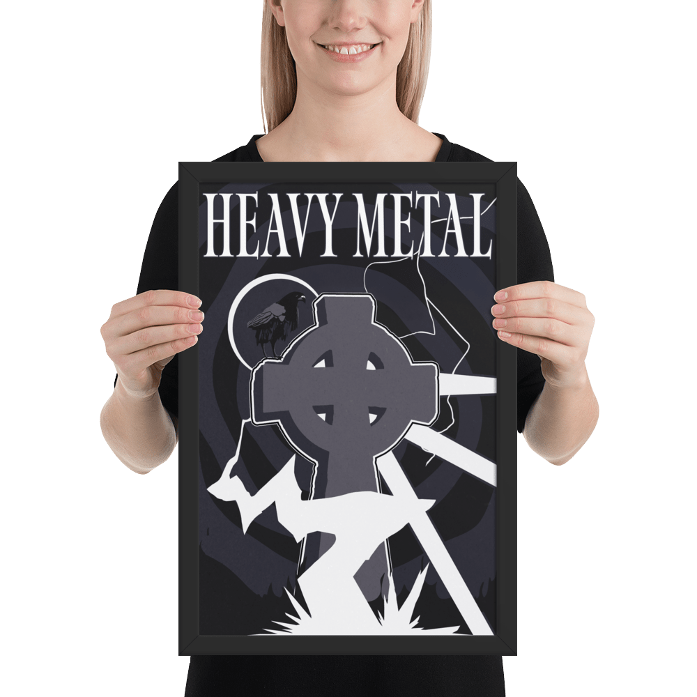 Heavy Metal Indigo Framed Poster - NeoRebellion