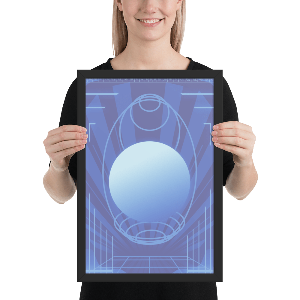 Deep Cyberspace Framed Poster - NeoRebellion
