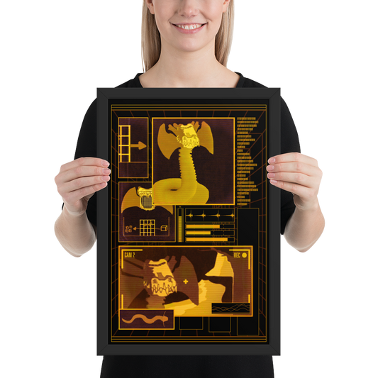 Data Dragon Framed Poster