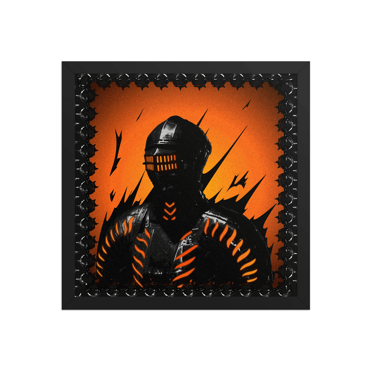 Neon Knight Framed Poster - NeoRebellion
