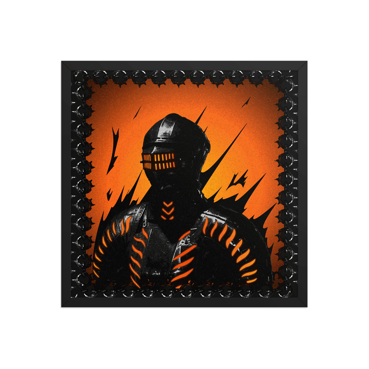 Neon Knight Framed Poster - NeoRebellion
