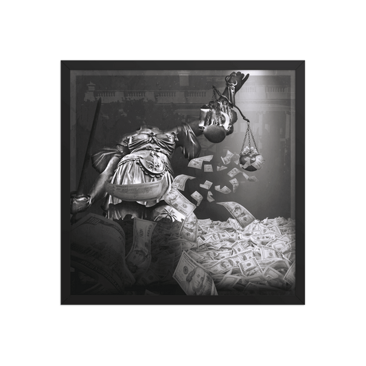 Justice Painted Green Framed Poster - NeoRebellion