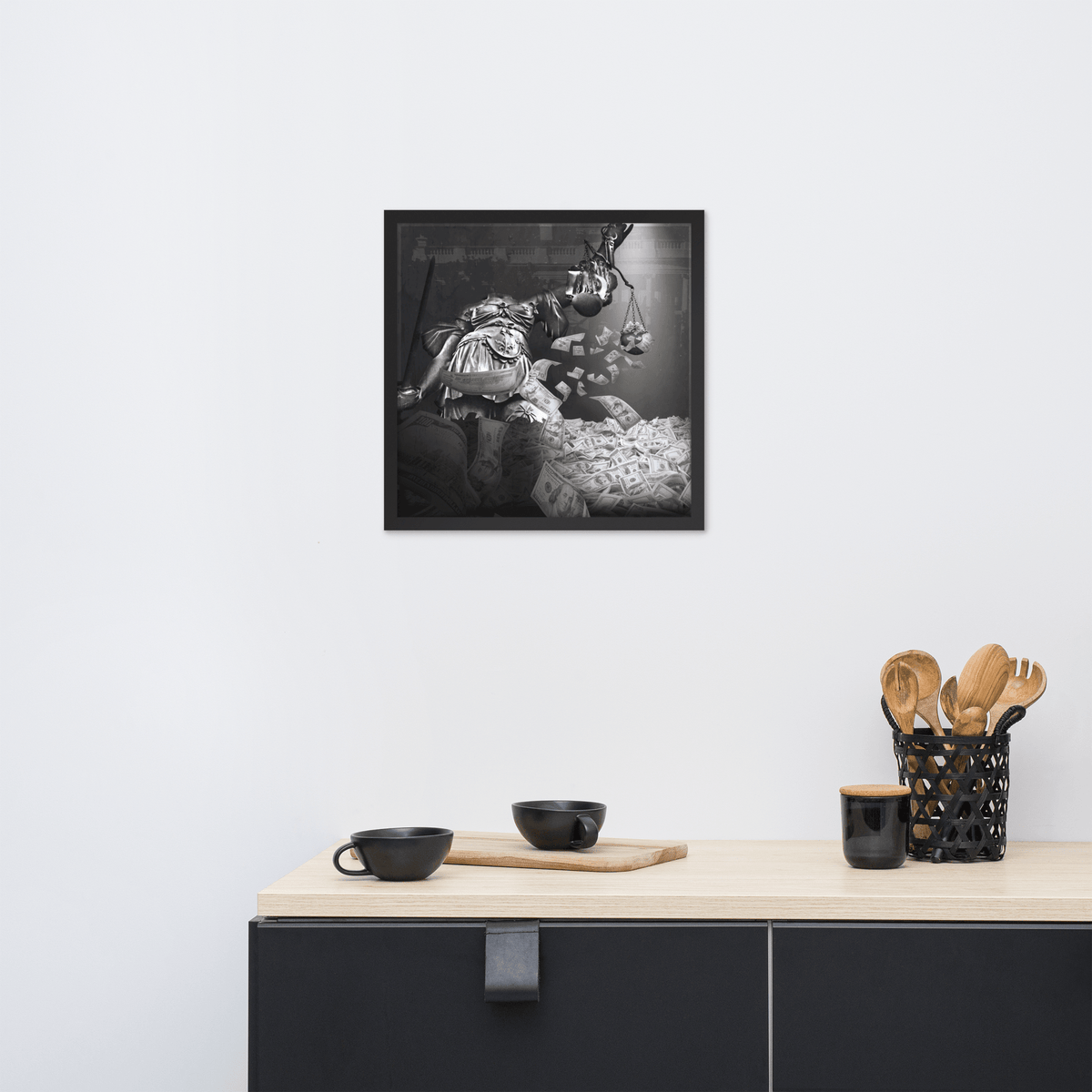 Justice Painted Green Framed Poster - NeoRebellion
