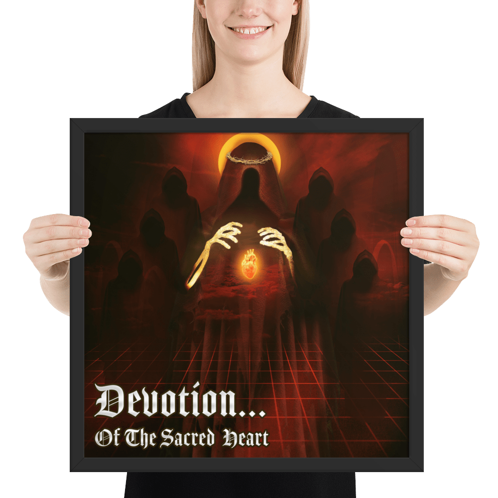 Devotion Of The Sacred Heart Framed Poster - NeoRebellion