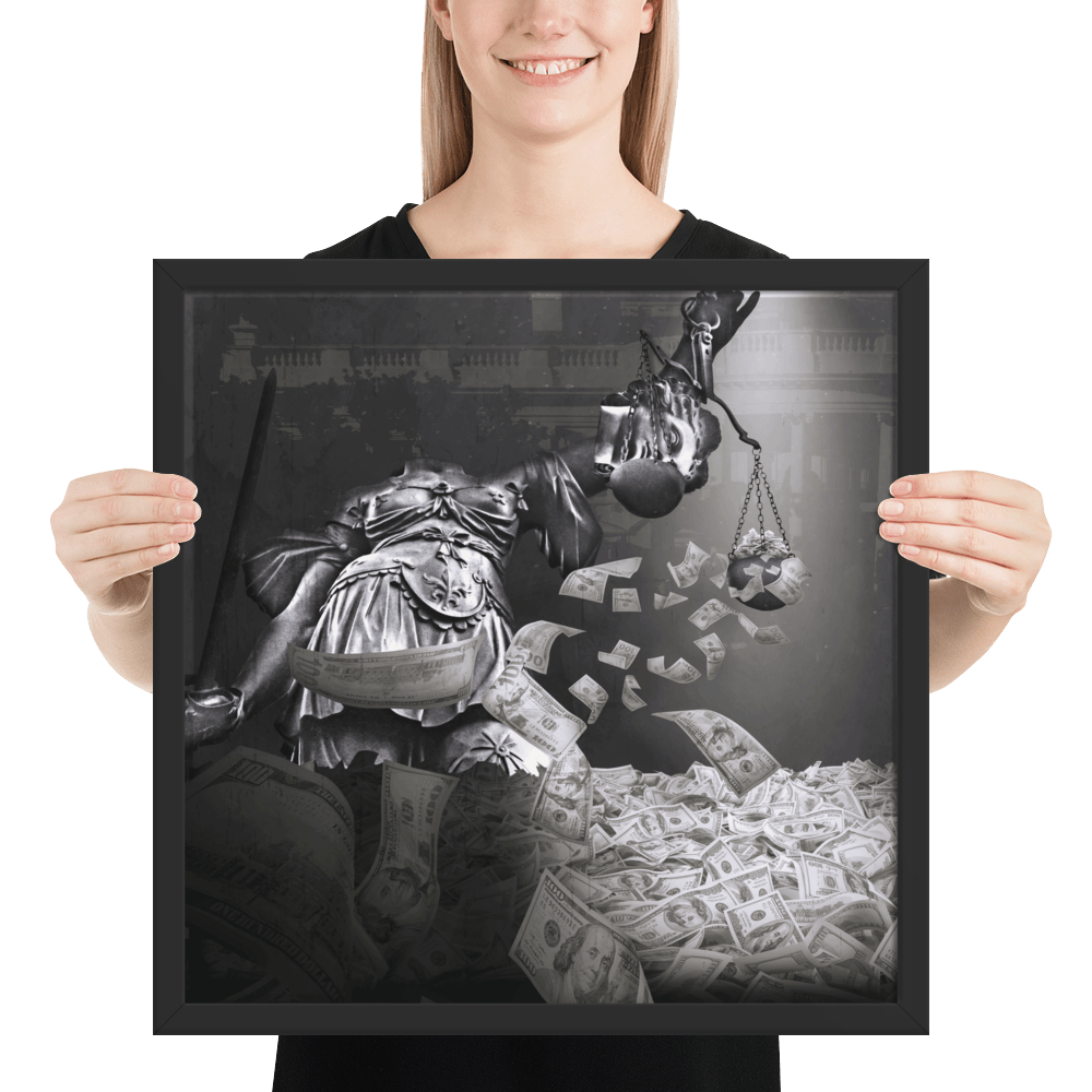 Justice Painted Green Framed Poster - NeoRebellion