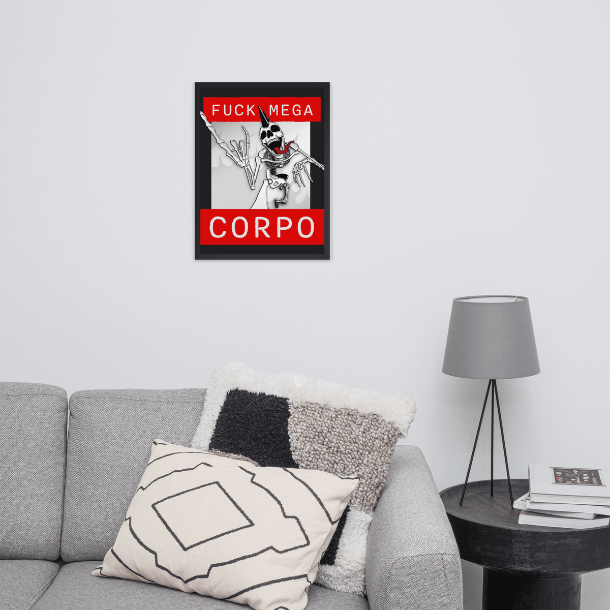 Fuck Mega Corpo Framed Poster - NeoRebellion