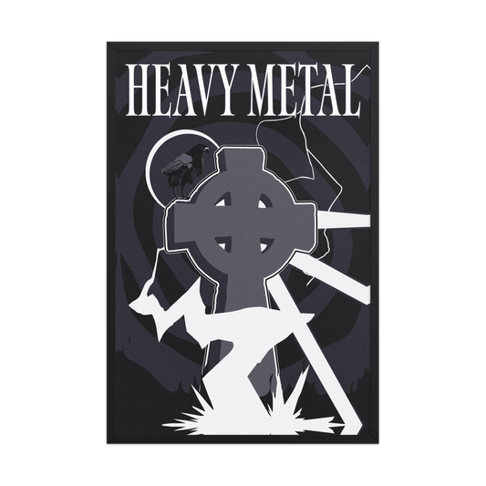 Heavy Metal Indigo Framed Poster - NeoRebellion