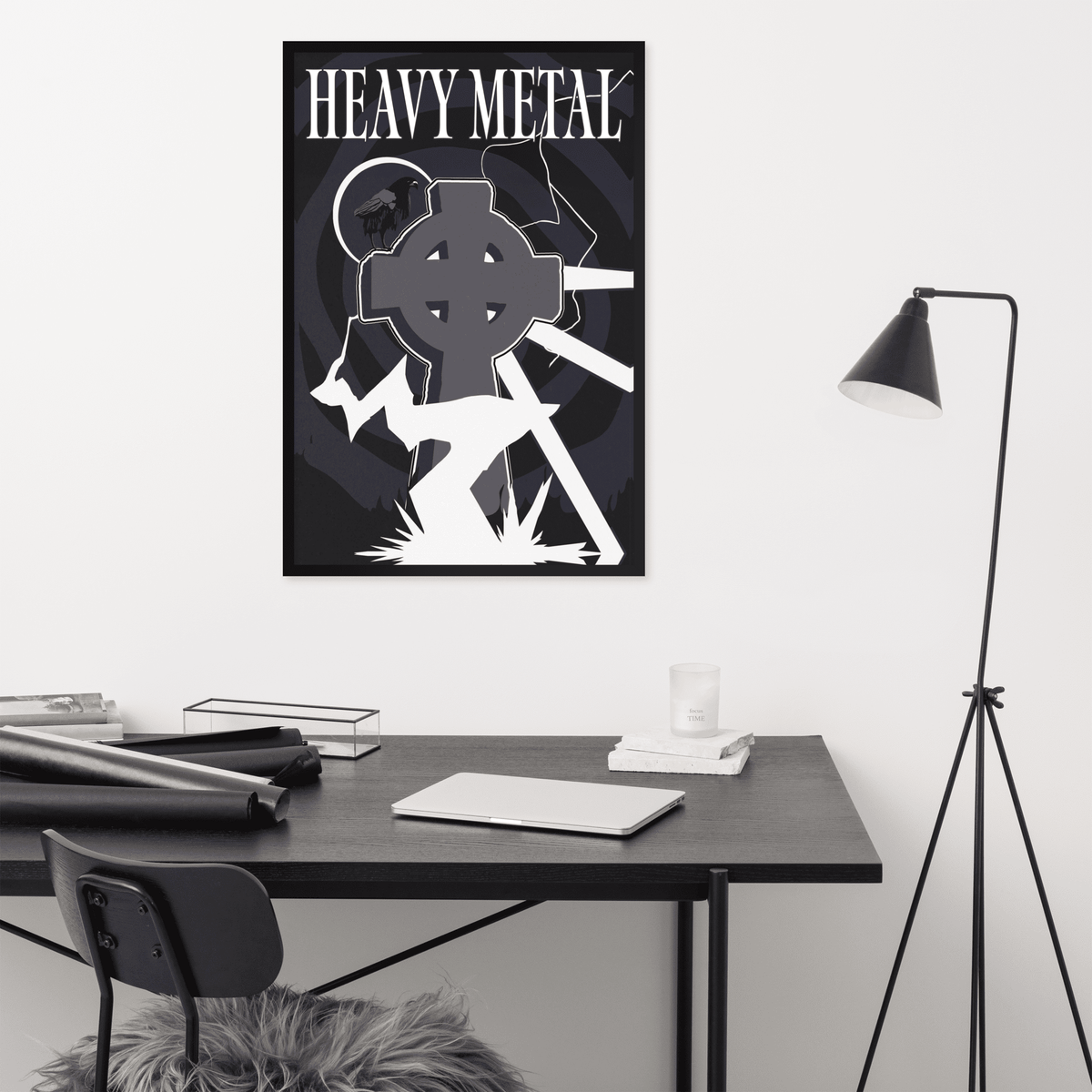Heavy Metal Indigo Framed Poster - NeoRebellion