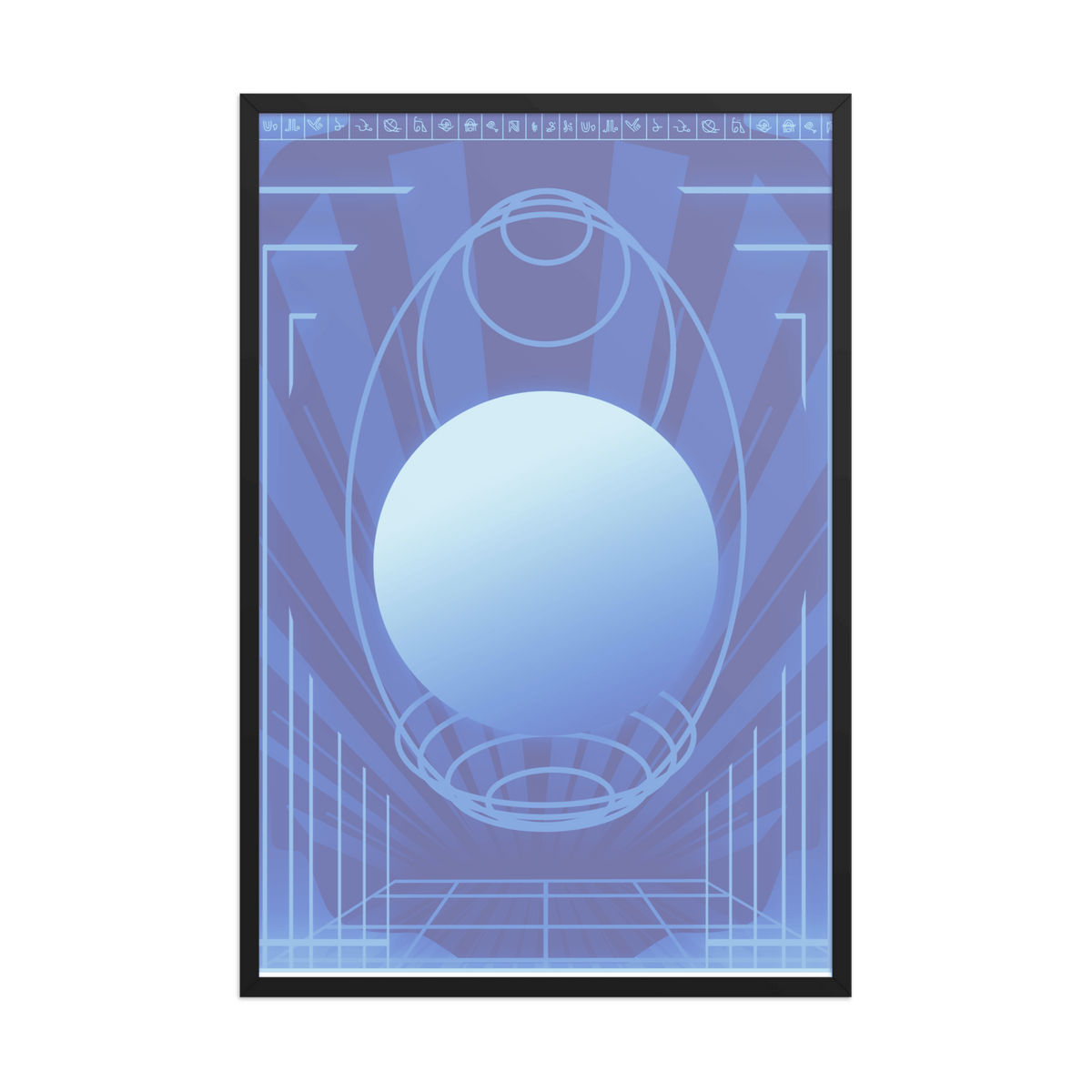 Deep Cyberspace Framed Poster - NeoRebellion