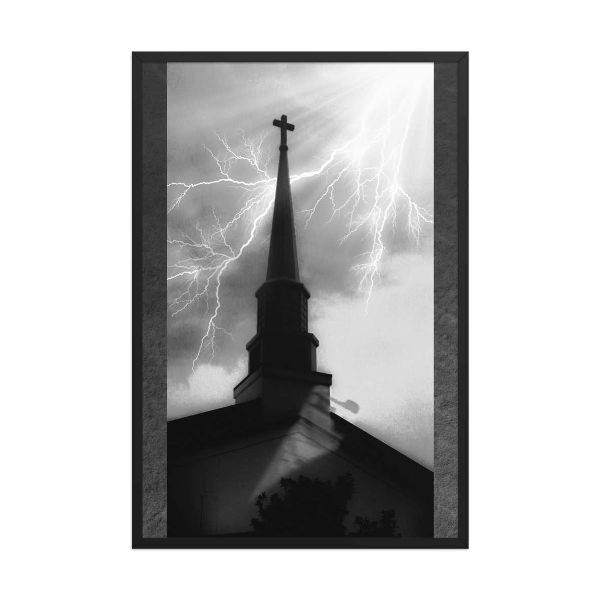 Metal Chuch Framed Poster - NeoRebellion