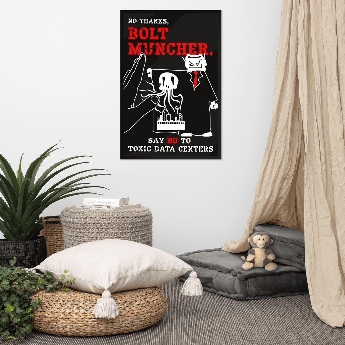 No Thanks, BOLT MUNCHER Framed Poster - NeoRebellion