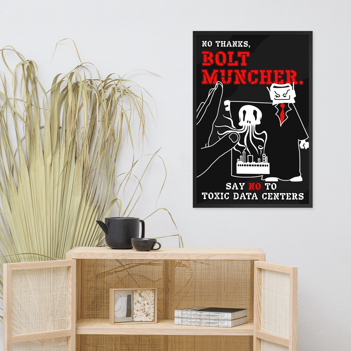 No Thanks, BOLT MUNCHER Framed Poster - NeoRebellion