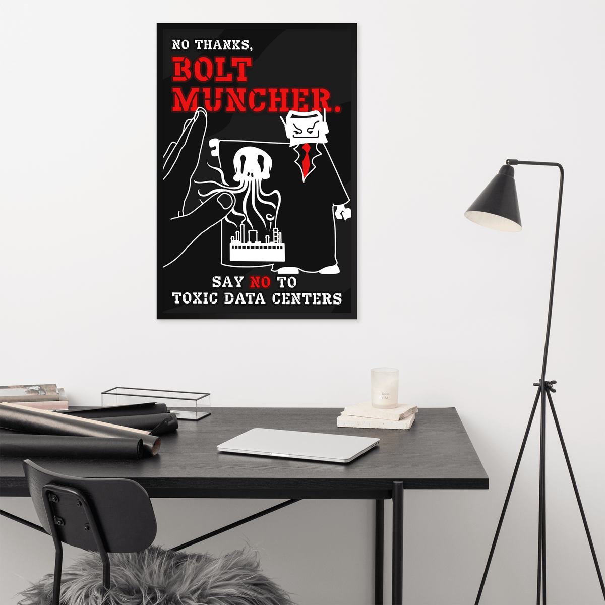 No Thanks, BOLT MUNCHER Framed Poster - NeoRebellion