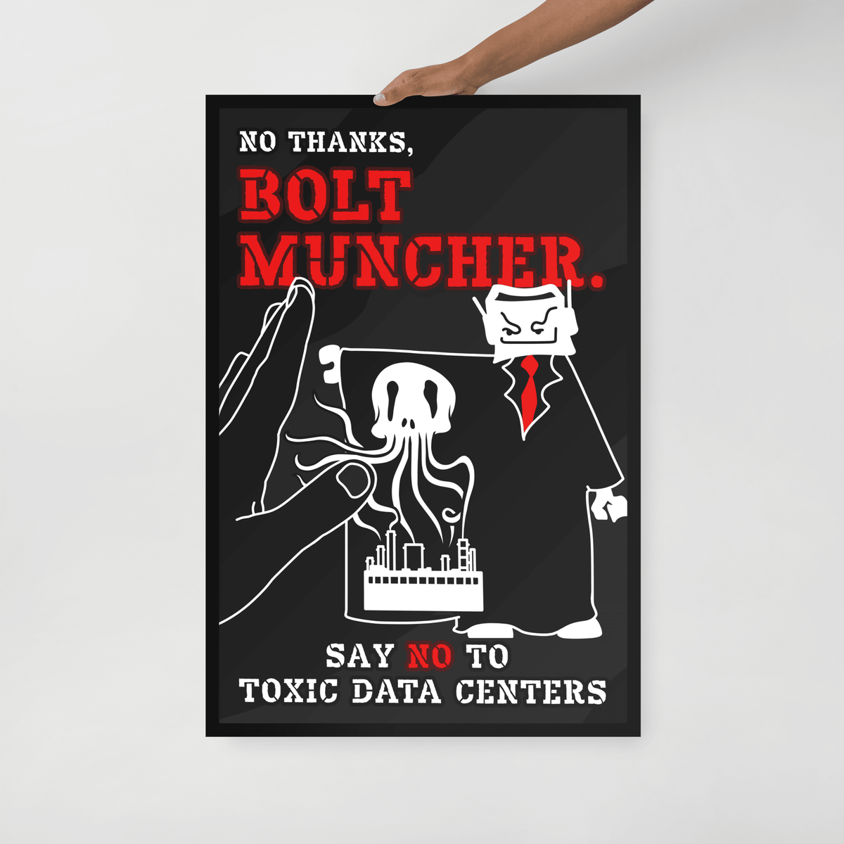 No Thanks, BOLT MUNCHER Framed Poster - NeoRebellion