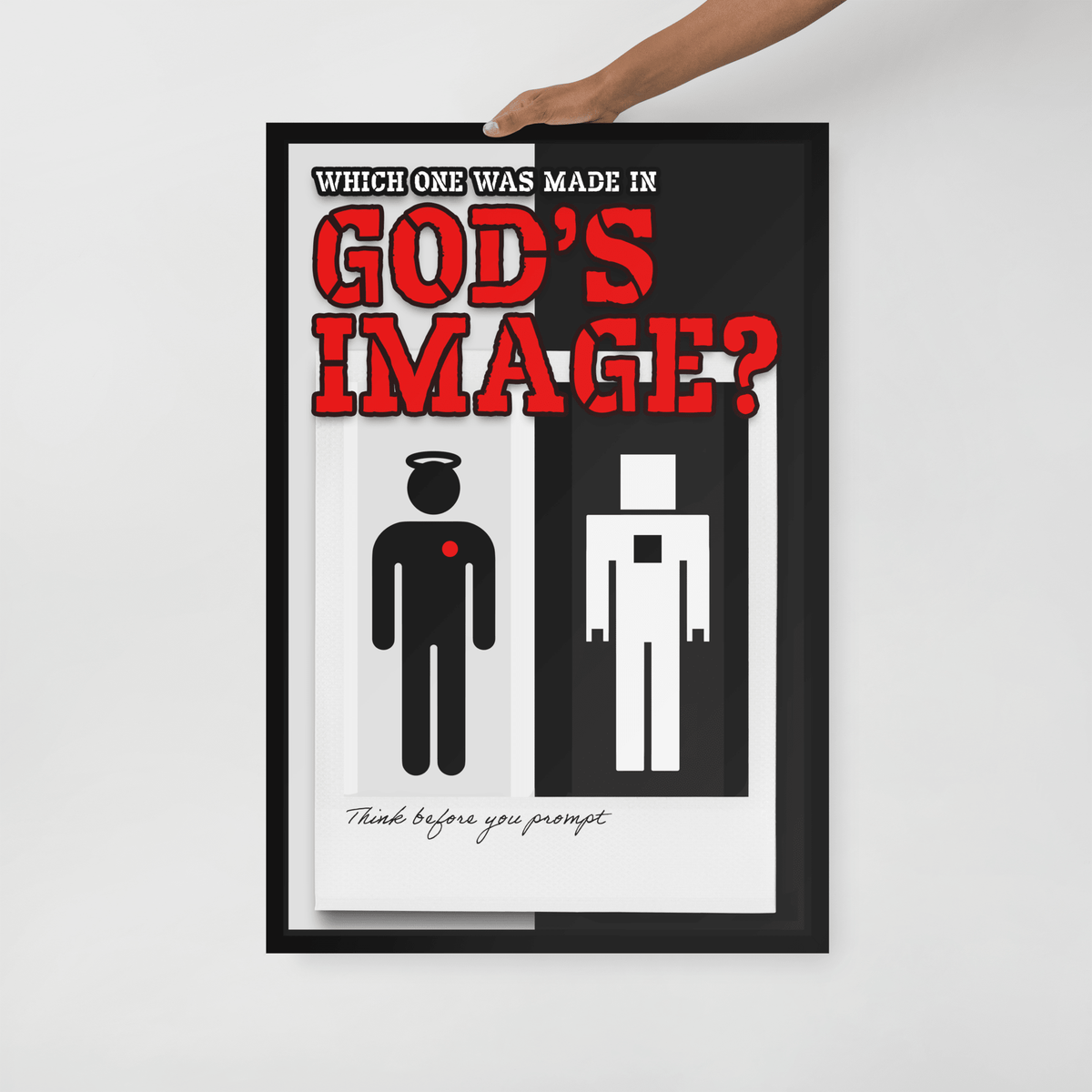 Think Before You Prompt Framed Poster - NeoRebellion