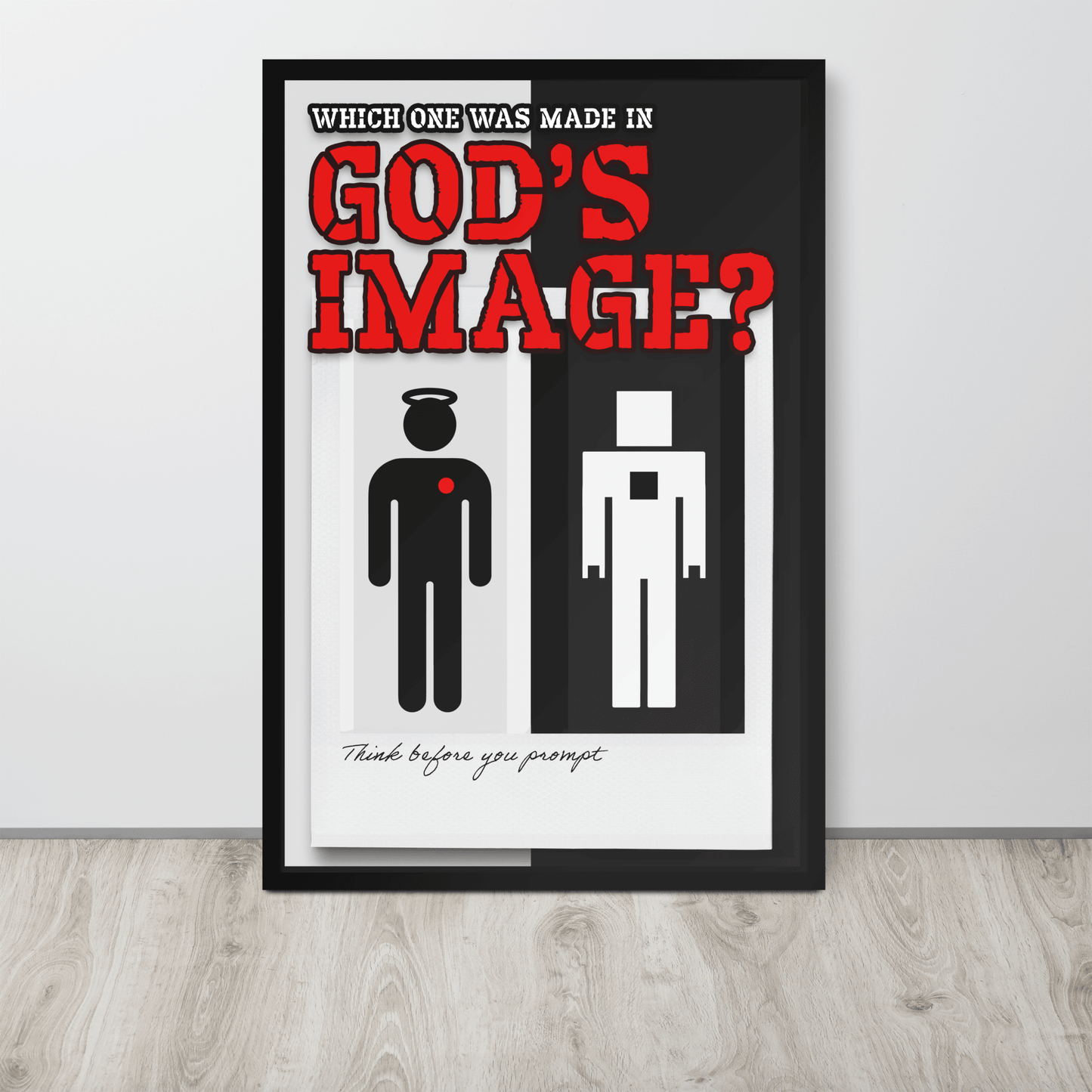 Think Before You Prompt Framed Poster - NeoRebellion