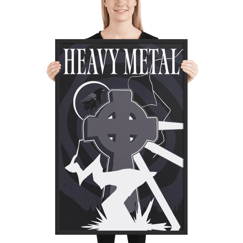 Heavy Metal Indigo Framed Poster - NeoRebellion