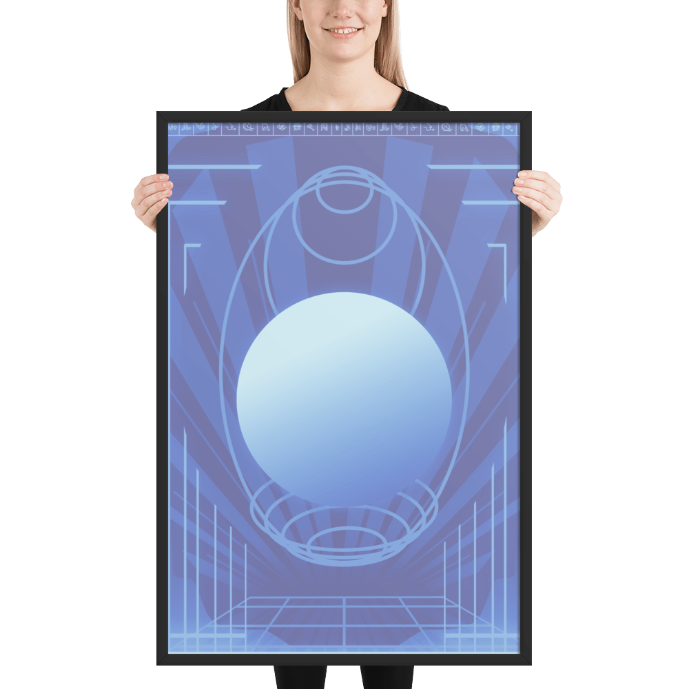 Deep Cyberspace Framed Poster - NeoRebellion