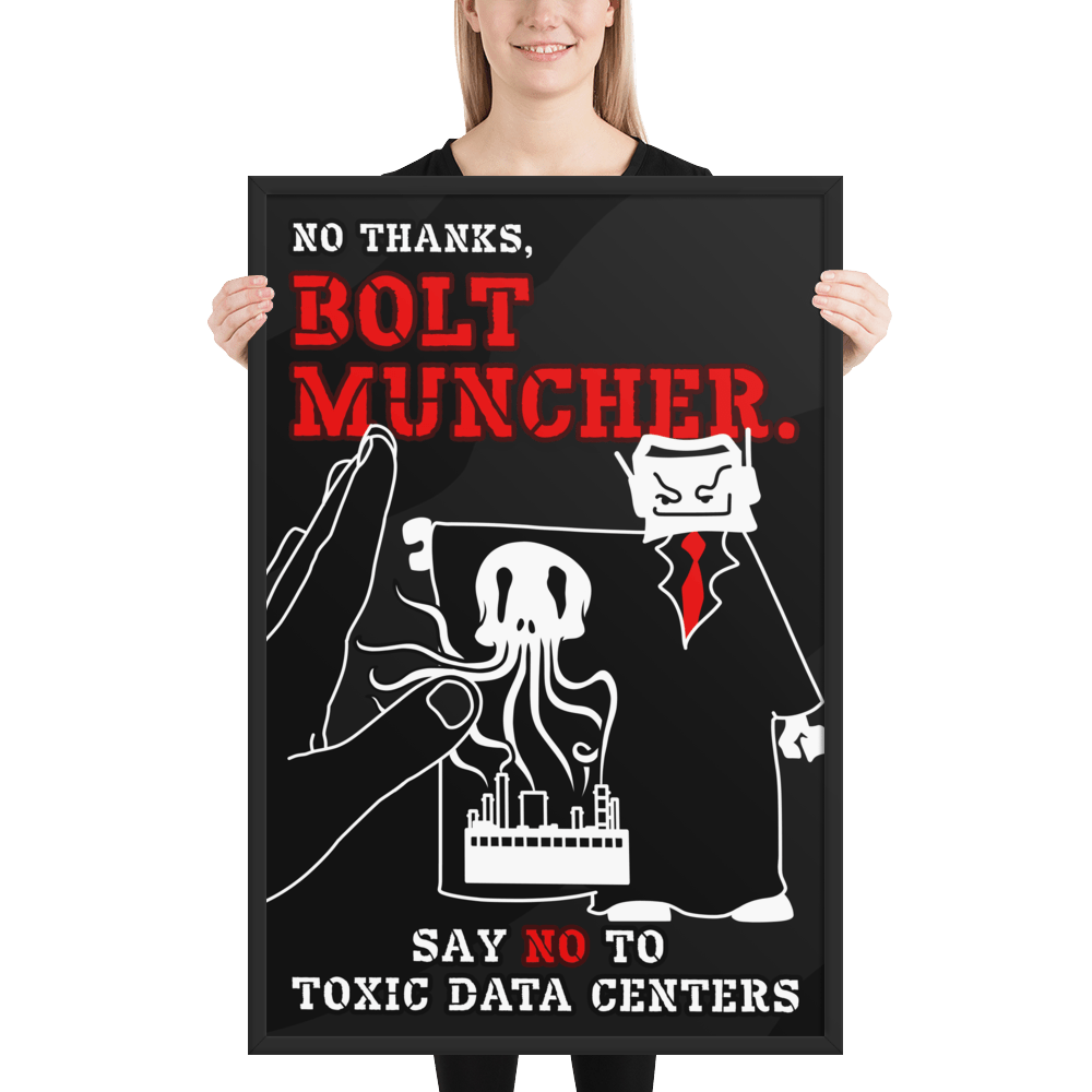 No Thanks, BOLT MUNCHER Framed Poster - NeoRebellion