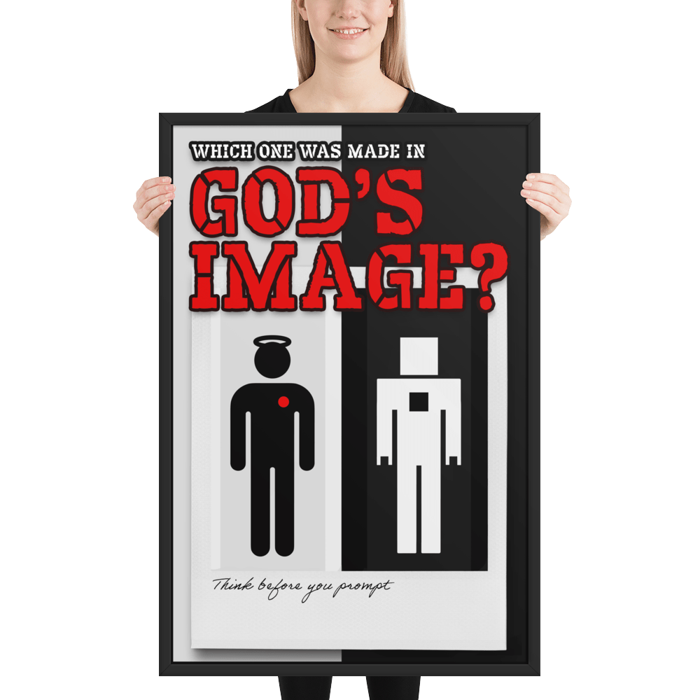 Think Before You Prompt Framed Poster - NeoRebellion