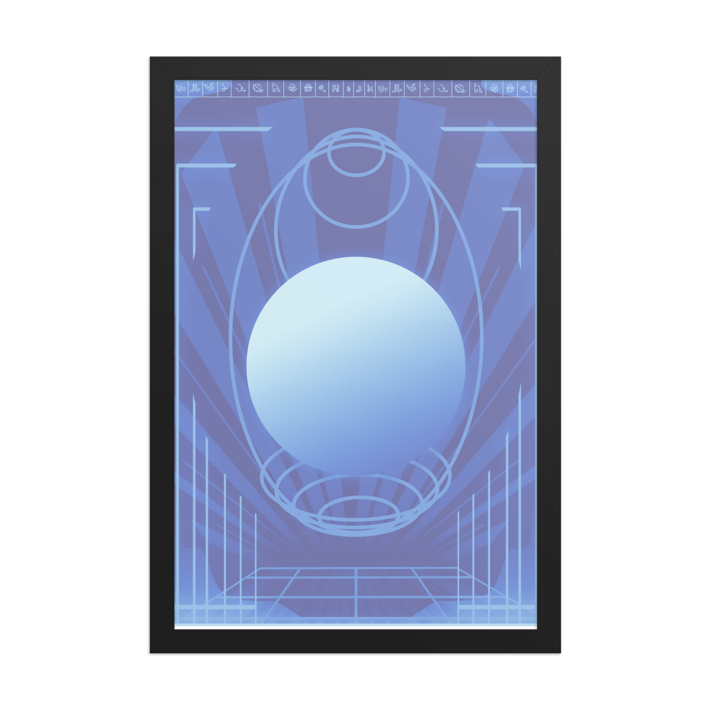12x18 blue poster with retro scifi design