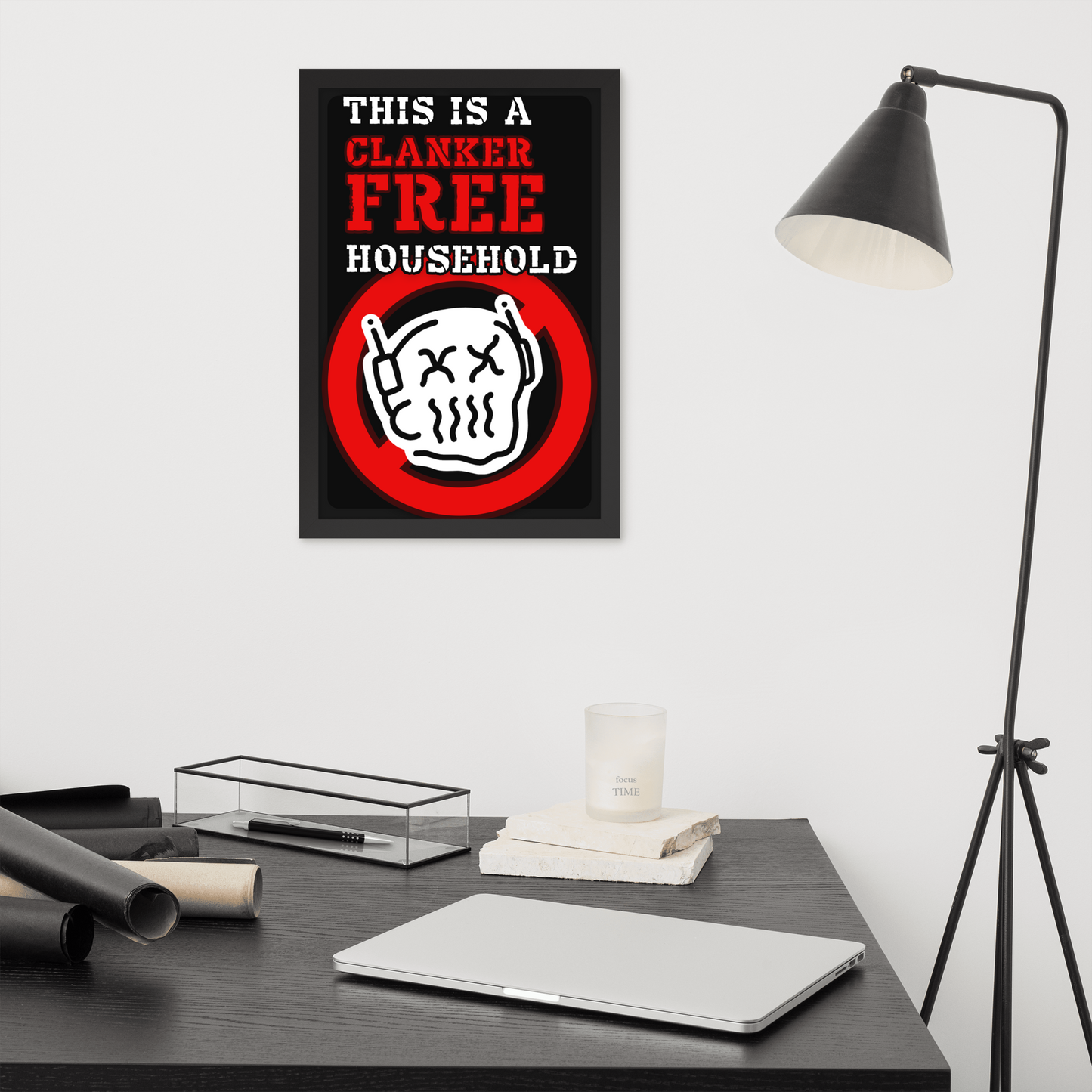 Clanker FREE Household Framed Poster