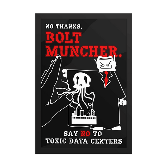 No Thanks, BOLT MUNCHER Framed Poster - NeoRebellion