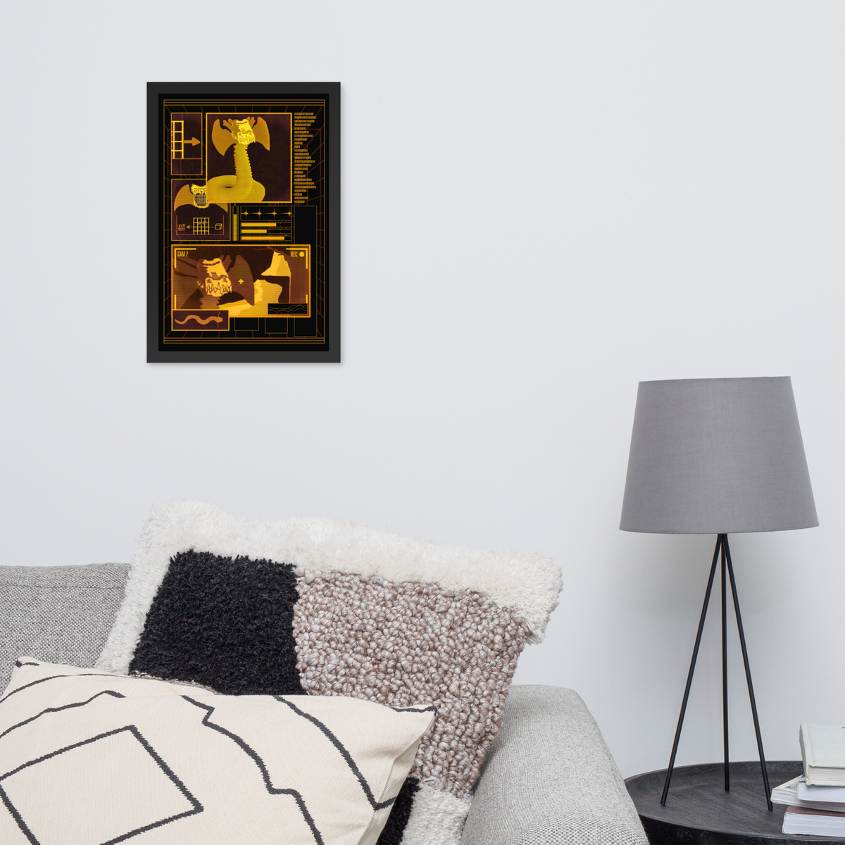 Data Dragon Framed Poster