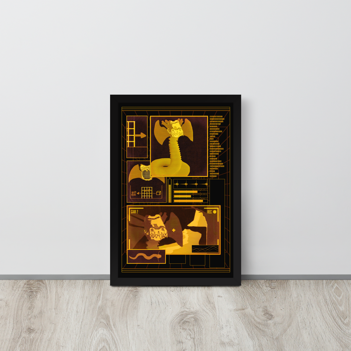 Data Dragon Framed Poster