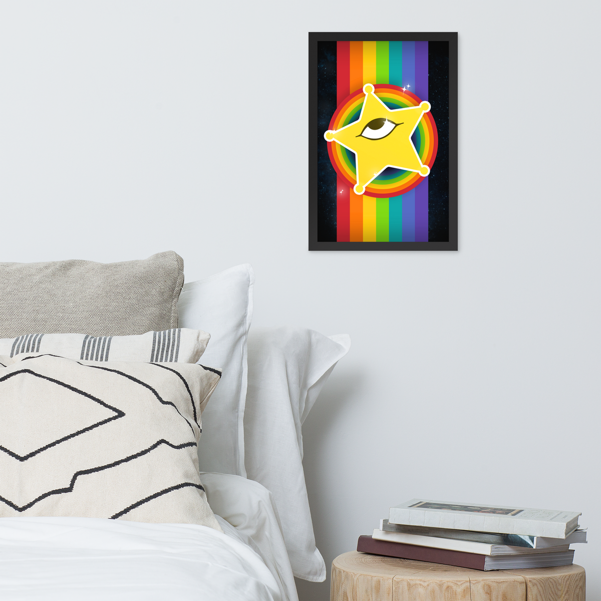 Rainbow Superstar Framed Poster
