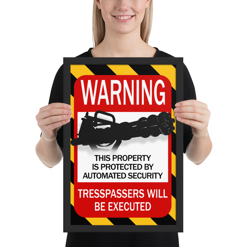 Automated Security Framed Poster