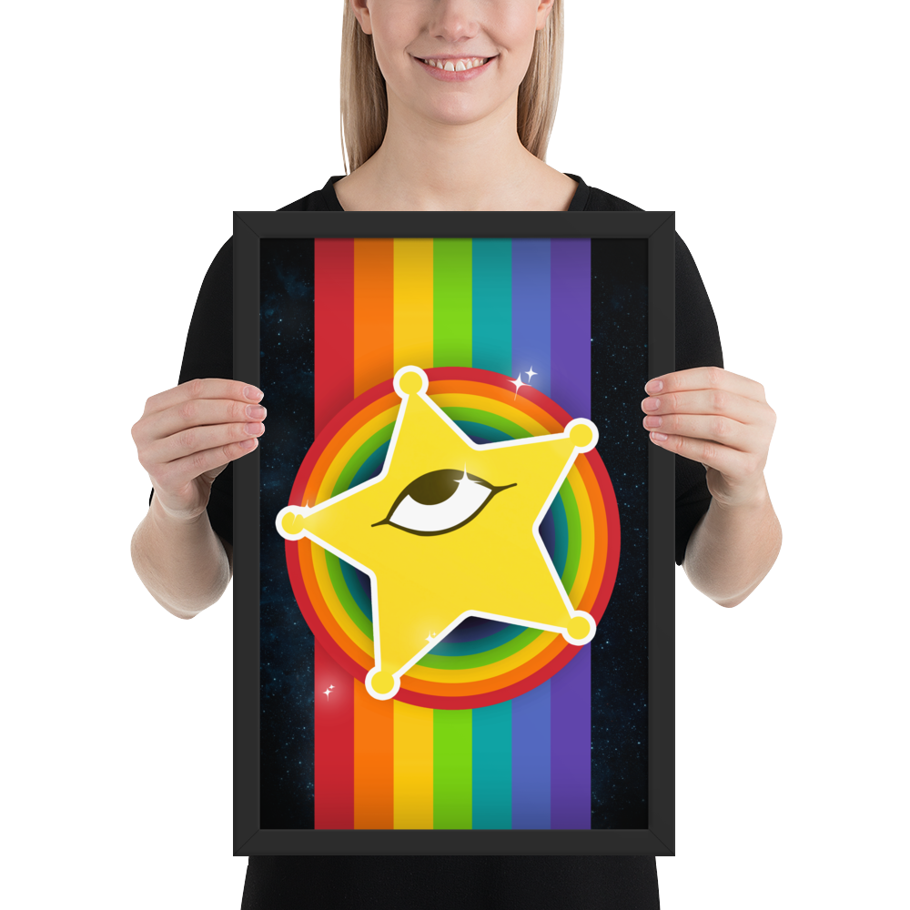 Rainbow Superstar Framed Poster