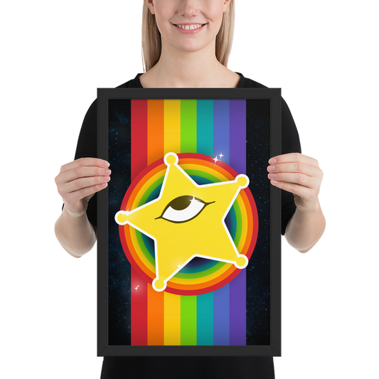 Rainbow Superstar Framed Poster