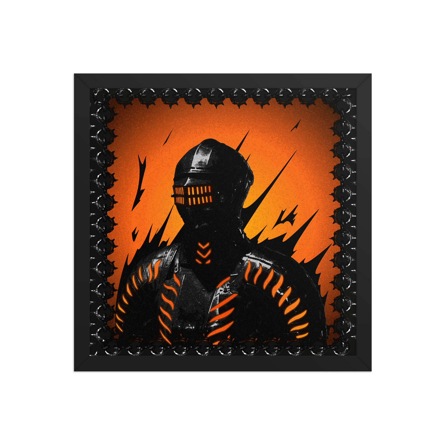 Neon Knight Framed Poster - NeoRebellion