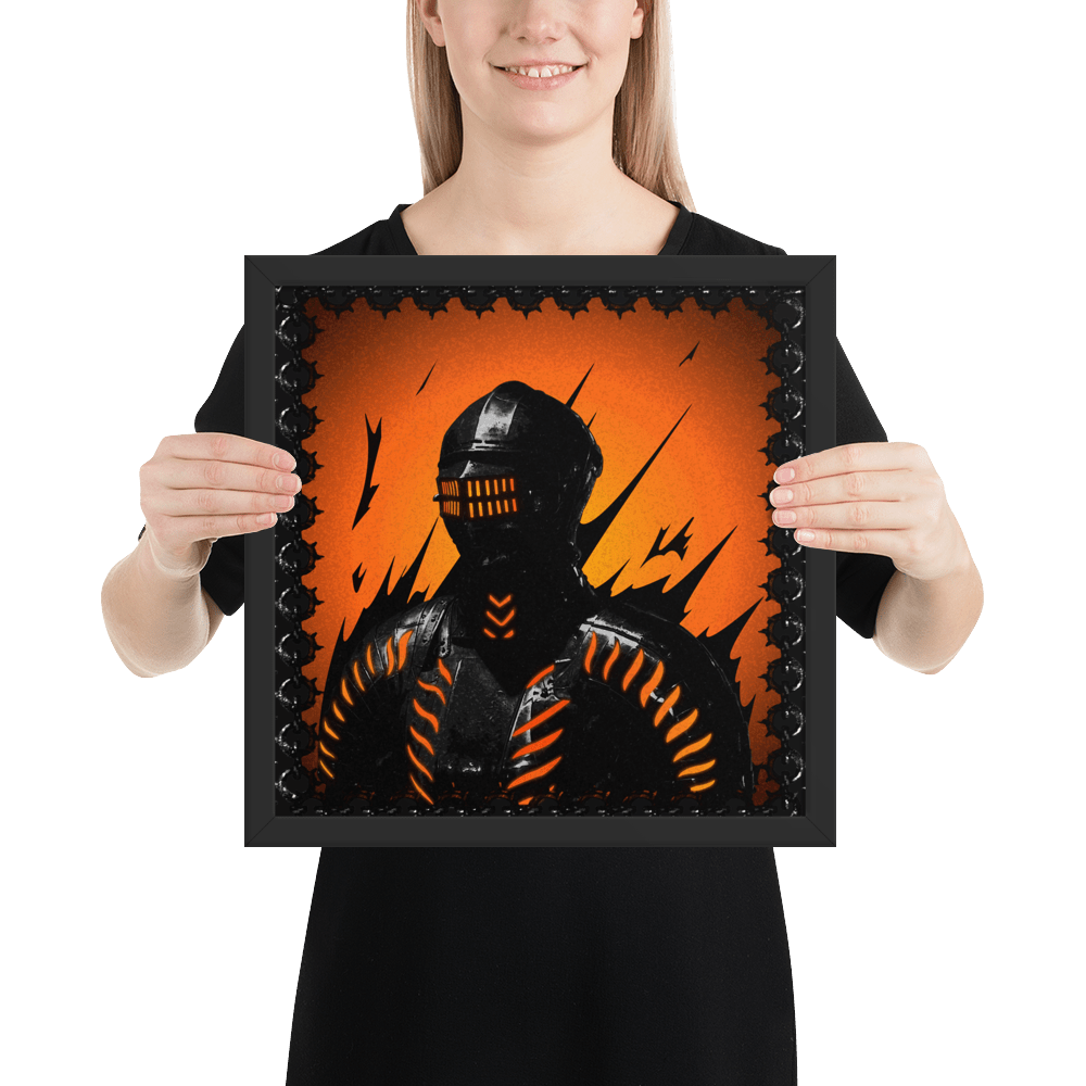 Neon Knight Framed Poster - NeoRebellion
