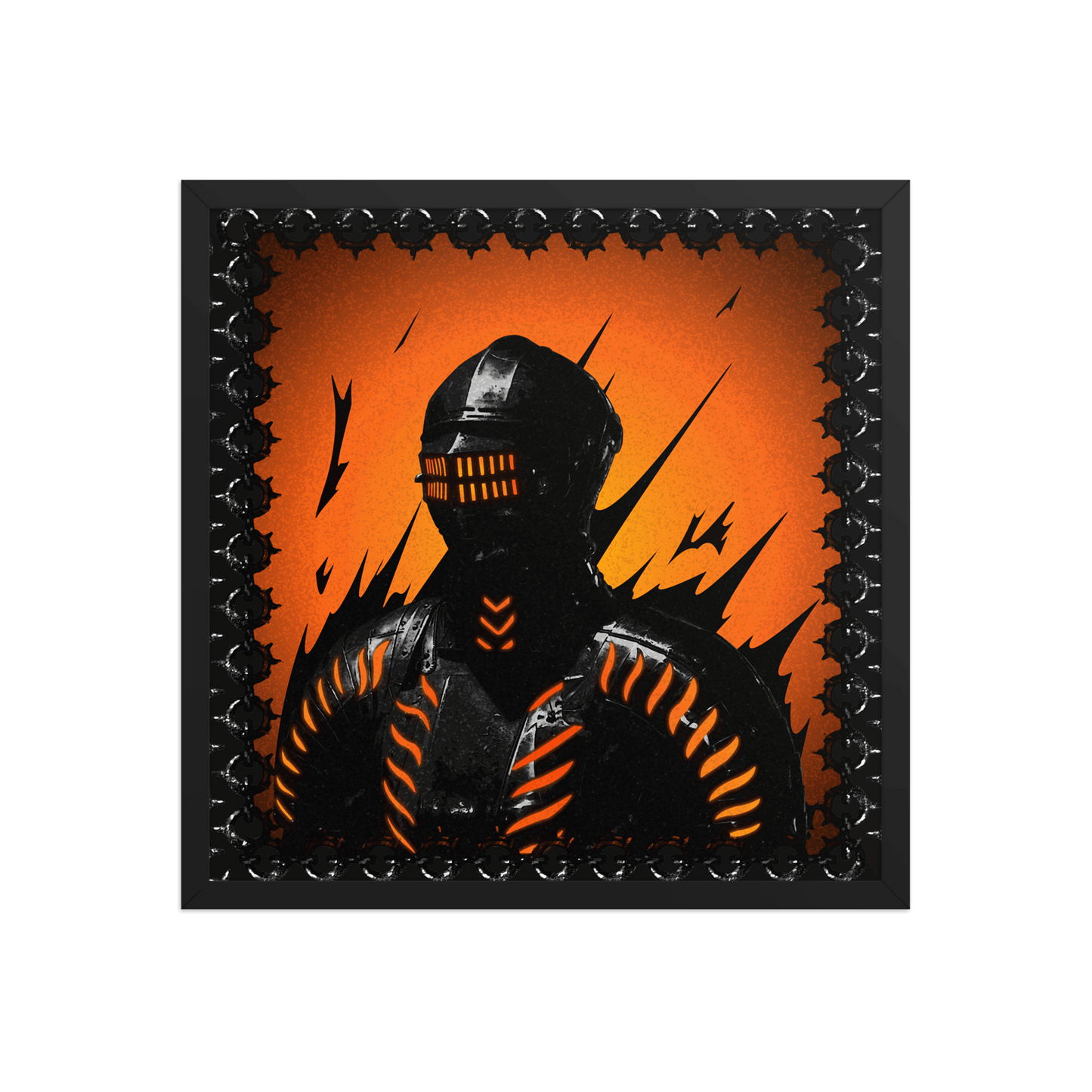 Neon Knight Framed Poster - NeoRebellion